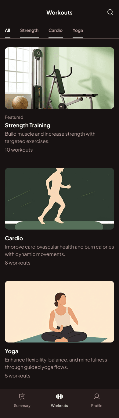 Vista previa de la app